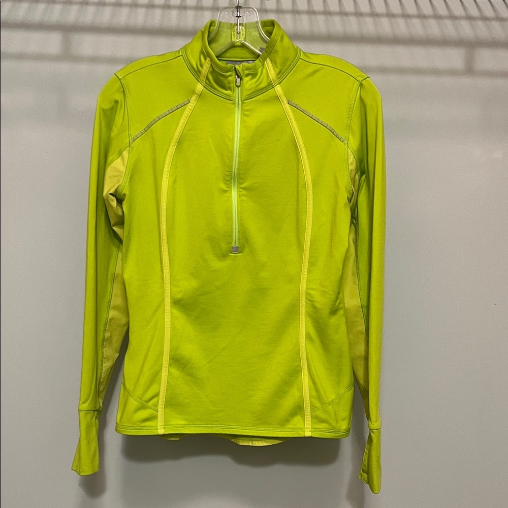 Athleta Lime Green Half Zip Jacket / Pullover